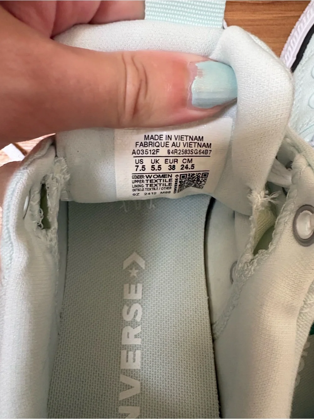 Converse Chuck Taylor All Star Low Top Sneakers in Mint Green and White
